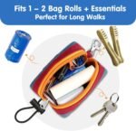 Dog Poop Bag Holder for Leash, Large-Capacity Canvas Pouch, Blue - Image 2