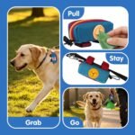 Dog Poop Bag Holder for Leash, Large-Capacity Canvas Pouch, Blue - Image 3