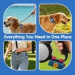 Dog Poop Bag Holder for Leash, Large-Capacity Canvas Pouch, Blue - Image 5