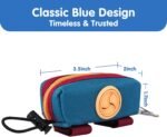 Dog Poop Bag Holder for Leash, Large-Capacity Canvas Pouch, Blue - Image 6