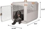 SportPet Designs Collapsible Medium Pet Travel Carrier (Tan), Hard-Sided Kennel for Medium Dogs, Puppies, Cats, Kittens, Animals up to 50lbs, Washable Home & Outdoor Pet Crate, 30.6"L x 22"W x 23.25"H - Image 5