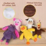 PrimePets Dog Toys, 5 Pack, Plush Dog Squeaky Toys, Assortment Value Bundle Animal Pet Toy for Small Medium Large Dogs, Stuffed Puppy Chew Toy - Image 3