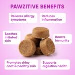 Dog Allergy Relief Chews for Itchy Skin - Seasonal and Food Allergy Chews for Shedding, Licking Paws, Hot Spot, Ears - USA Product - Omega 3 Fish Oil Skin & Coat Supplement - Anti Itch Immune Treats - Image 3