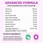 Dog Allergy Relief Chews for Itchy Skin - Seasonal and Food Allergy Chews for Shedding, Licking Paws, Hot Spot, Ears - USA Product - Omega 3 Fish Oil Skin & Coat Supplement - Anti Itch Immune Treats - Image 8