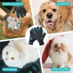 COOLJOB Patented Pet Grooming Gloves with Web, Dog Washing, Bathing, Medium - Image 5