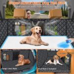 URPOWER Hard Bottom Dog Car Seat Cover for Back Seat, Waterproof Hammock - Image 3