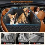 URPOWER Hard Bottom Dog Car Seat Cover for Back Seat, Waterproof Hammock - Image 4