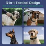 Premium Tactical Dog Collar - Adjustable Military Heavy Duty Dog Collar for Medium Large Dogs - Durable Metal Buckle Dog Collar with Leather Control Handle and Soft Comfortable Padding - Image 5