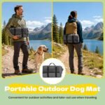 Outdoor Travel Dog Bed, XL Large Pet Bed Mat, Gray, 47.2 x 31.5 Inches - Image 6