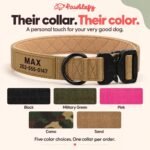 Premium Personalized Dog Collar - Heavy Duty Tactical Dog Collar with Name and Phone Number Dog Collars for Large Dogs, Medium Dogs, Strong and Thick Nylon Material for Male and Female Breed - Image 5