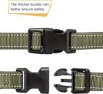 HEELE Dog Collar, Reflective Dog Collar, Soft Neoprene Padded Breathable Nylon Pet Collar Adjustable for Medium Dogs, Army Green, M(13.38-20.47") - Image 3