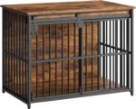 HOOBRO Dog Crate Furniture, 36.6" Heavy Duty Dog Kennel with Sliding Barn Door, Wooden Dog Cage Indoor, Decorative Side End Table for Small/Medium Dogs, Rustic Brown and Black FG162GW03G1 - Image 6