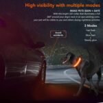 Light Up Dog Collar, Rechargeable USB Collar, Waterproof, Luminous LED Collar, Adjustable, Super Bright, Night Walking for Small Medium Large Dogs, Orange, L - Image 6