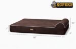 KOPEKS Orthopedic Memory Foam Dog Bed 7" Inch Thick Extra Large Dog Bed With Pillow Brown 50"x34"x10" Includes Waterproof Liner & Durable Removable Cover With Smart Design - Image 5