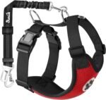 SlowTon Dog Seat Belt and Harness for Car, 2 in 1 Seatbelt Buckle, R M