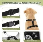 SlowTon Dog Seat Belt and Harness for Car, 2 in 1 Seatbelt Buckle, R M - Image 4