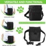 kissleaf Dog Treat Pouch, Magnetic Closure, Dog Clicker- Black - Image 5