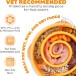 Outward Hound Fun Feeder Slo Bowl Dog Slow Feeder, Swirl, Orange, 8.8" - Image 3