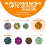 Outward Hound Fun Feeder Slo Bowl Dog Slow Feeder, Swirl, Orange, 8.8" - Image 4