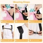 Inspack Dog Backpack Carrier/Cat Carrier, Adjustable Pet Front Carriers Travel Bag for Puppy Medium Dogs, Legs Out, Soft Ventilated Doggie Chest Carry Backpacks for Hiking/Camping, 2.5-4 lbs, Pink - Image 6