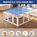 Clear Acrylic Dog Playpen Indoor Pet Pen, 24" H, White, 12 Panels - Image 5