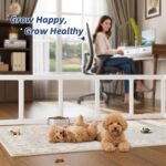 Clear Acrylic Dog Playpen Indoor Pet Pen, 24" H, White, 12 Panels - Image 6