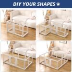 Clear Acrylic Dog Playpen Indoor Pet Pen, 24" H, White, 12 Panels - Image 7