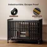 Heavy Duty Dog Crate, 43'' Large Indestructible Cage for High-Anxiety Dogs - Image 4