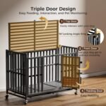 Heavy Duty Dog Crate, 43'' Large Indestructible Cage for High-Anxiety Dogs - Image 7