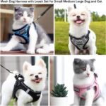 Dog Harness with Leash Set, Step-in Adjustable Puppy Pet Vest, Pink XS - Image 6