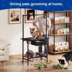 32 Inch Adjustable Dog Grooming Table with Drawer & Non-slip Removable Mat - Image 5