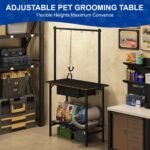 32 Inch Adjustable Dog Grooming Table with Drawer & Non-slip Removable Mat - Image 7