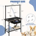 32 Inch Adjustable Dog Grooming Table with Drawer & Non-slip Removable Mat - Image 8