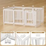 Dog Playpen Indoor,Puppy Playpen,White 23.6" H, 10 Panels - Image 5