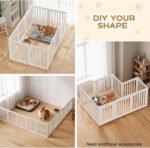 Dog Playpen Indoor,Puppy Playpen,White 23.6" H, 10 Panels - Image 6