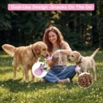 Portable Dog Water Bottle with Bowl, 10oz Leak-Proof Stainless Steel Dog Travel Water Bottle, BPA-Free Pet Water Dispenser for Small & Medium Dogs, Walking, Hiking & Outdoor Travel (Pink) - Image 5
