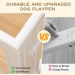 Dog Playpen Indoor,Puppy Playpen,White 23.6" H, 8 Panels - Image 4