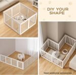 Dog Playpen Indoor,Puppy Playpen,White 23.6" H, 8 Panels - Image 6