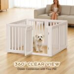 Dog Playpen Indoor,Puppy Playpen,White 23.6" H, 8 Panels - Image 7