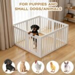 Dog Playpen Indoor,Puppy Playpen,White 23.6" H, 8 Panels - Image 8