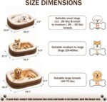 Dog Bed with Reusable Potty Pad - 44" x 32" x 7.0" Brown - Image 7