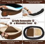 Dog Bed with Reusable Potty Pad - 44" x 32" x 7.0" Brown - Image 8