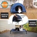 K&H Elevated Dog Bed, Outdoor Pet Cot House for Medium Pets - 32x25in Blue - Image 5
