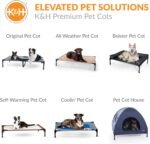 K&H Elevated Dog Bed, Outdoor Pet Cot House for Medium Pets - 32x25in Blue - Image 8
