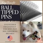 Dog Slicker Brush - Large - Protective Ball Tipped Pins Massages Pet Skin - Professional Groomer Dog Brush for Goldendoodle - Golden Retriever Brush (Large Size) - Image 3