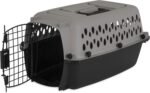 Black and Gray Hard‑Sided Plastic Pet Carrier, TSA Approved Travel Kennel with Ventilation & Built‑in Handle, Recycled Material Crate for Small Pets - Image 6