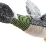 Best Pet Supplies Interactive Squeaky Dog Chew Toy, Ideal Dog Toys for Chewers, Small, Medium & Large Dogs, and Fetch Lovers – Mallard Duck Wing (Gray), Large