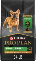 Purina Pro Plan Small Breed Dry Dog Food, Shredded Blend Chicken, 34 lb Bag
