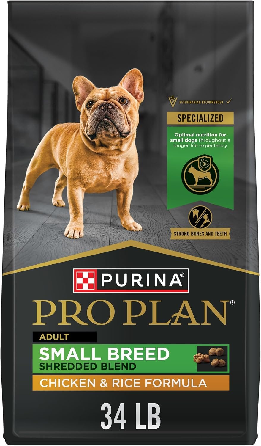 Purina Pro Plan Small Breed Dry Dog Food, Shredded Blend Chicken, 34 lb Bag Purina Pro Plan Small Breed Dry Dog Food, Shredded Blend Chicken, 34 lb Bag