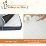 EMPSIGN Dog Bed Mat Crate Pad Mattress, Ultra Soft Pet Kennel, Grey, Large - Image 6